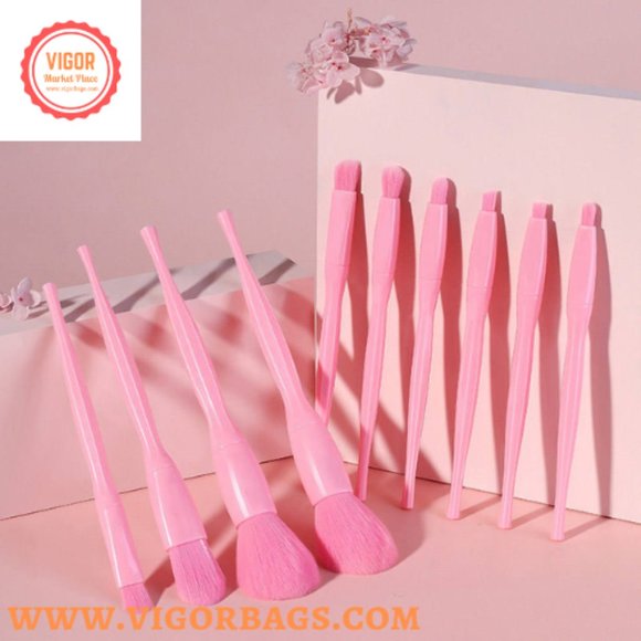 High Quality 10 pcs Candy Color Makeup Brushes Tool Set - Picture 4 of 11